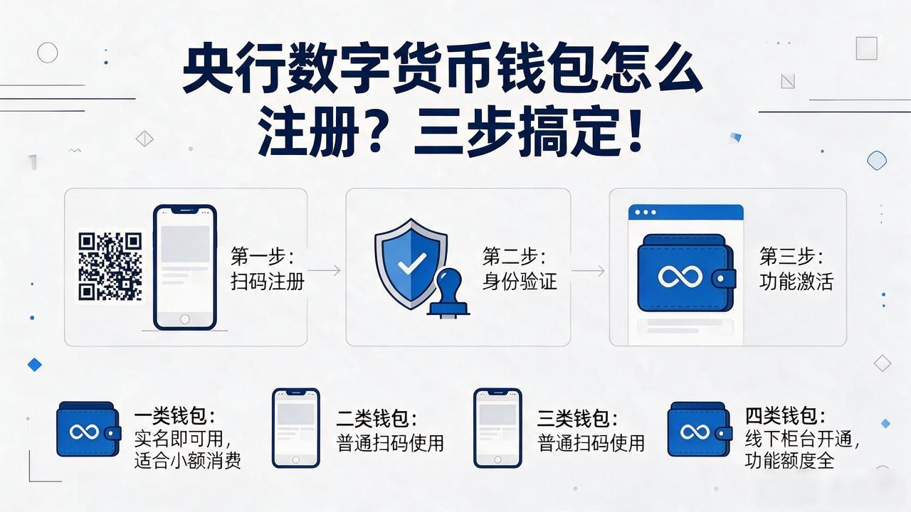 央行数字货币钱包怎么注册？三步搞定！