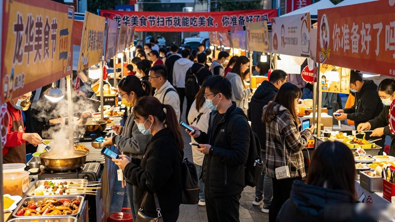 龙华美食节扫币就能吃美食，你准备好了吗
